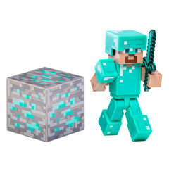 Action Figure Minecraft - Steve With Diamond Armor 7cm